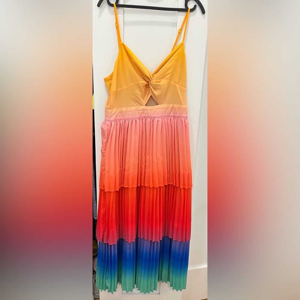 Vibrant Ombre Rainbow Dress